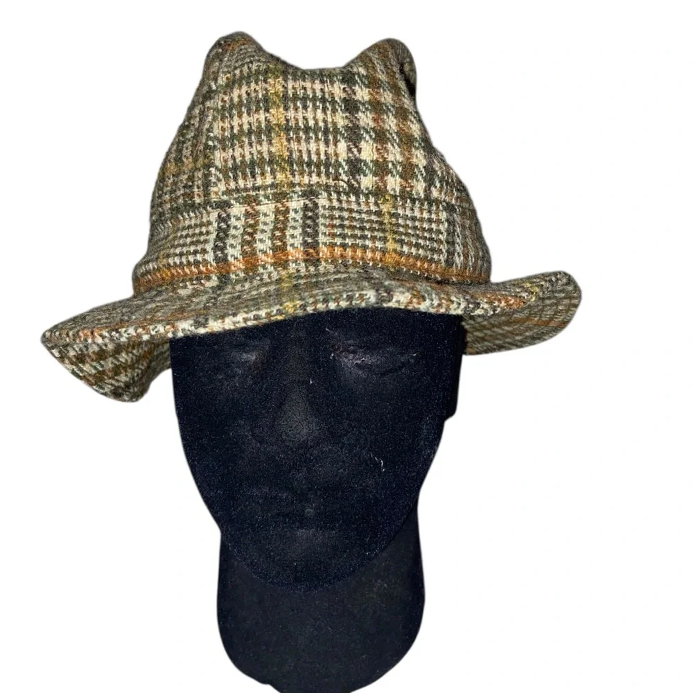 Vintage Hat Mens 7 3/8 Connemara Fishing Cap Wool Fedora Handmade Ireland Tweed